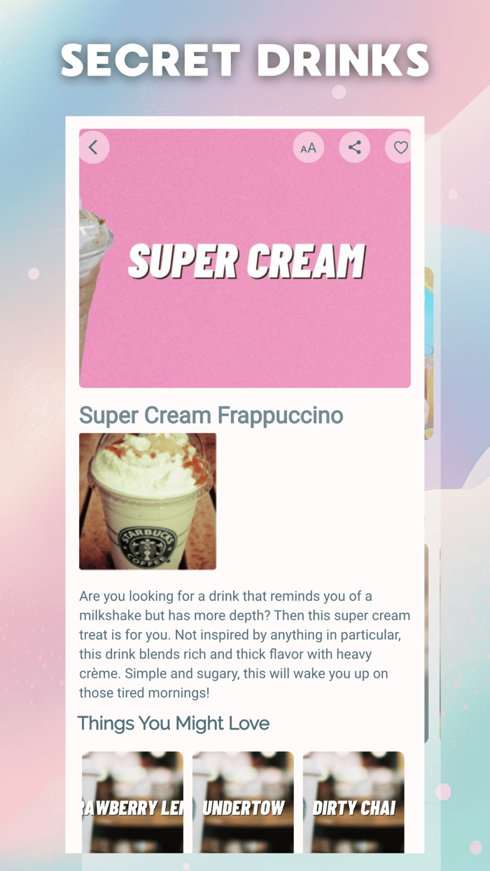 Secret Menu for Starbucks VIPs