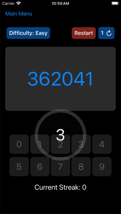 Digits - Memory Game Screenshot