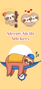 Lazy Sloth Stickers! screenshot #1 for iPhone