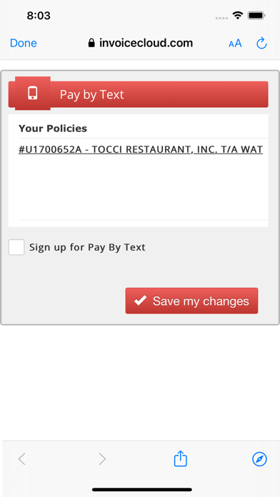 My Insurance® Mobile Account Screenshot