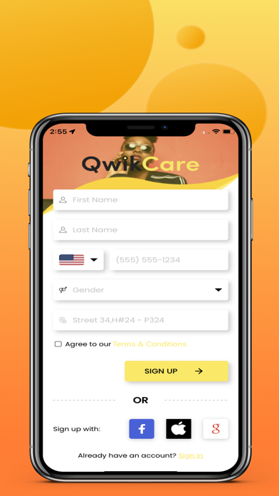 QwikCare User Screenshot