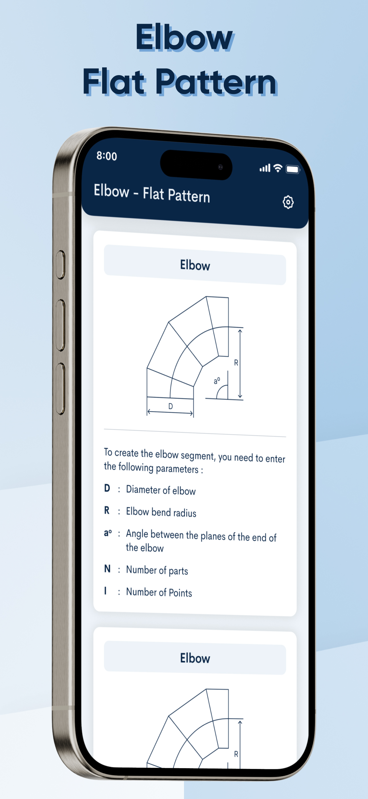 Elbow - Flat Pattern