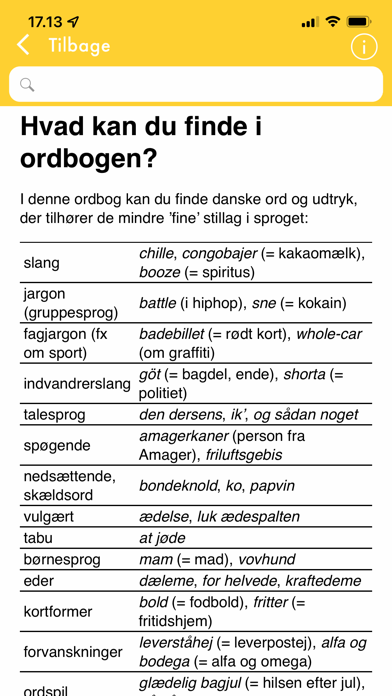 Danish Slang Dictionary Screenshot