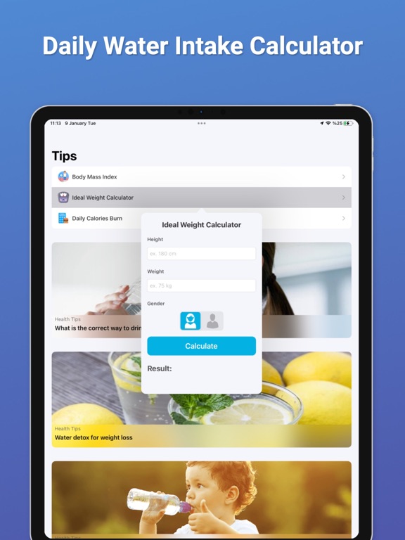 Drink Water Reminder: Tracker iPad screenshot 5 - Health & Fitness app