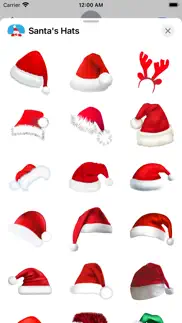 santa's hat christmas stickers iphone screenshot 2