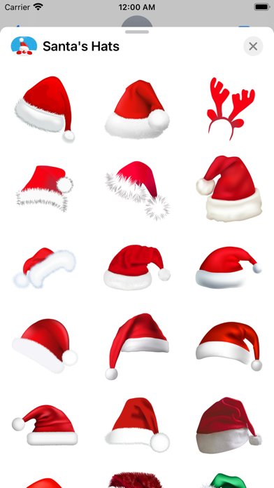 Santa's Hat Christmas Stickers Screenshot
