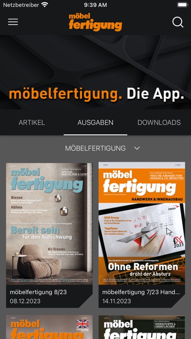 Möbelfertigung Screenshot