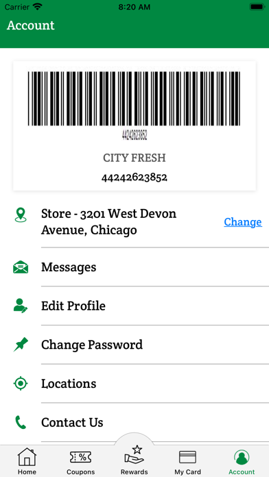 City Fresh Market Rewards App Screenshot