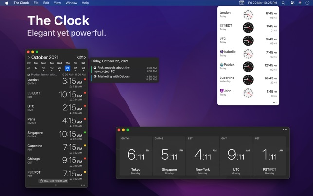 Clocky: um relógio mundial bonito e eficiente, disponível na Mac App Store  - MacMagazine