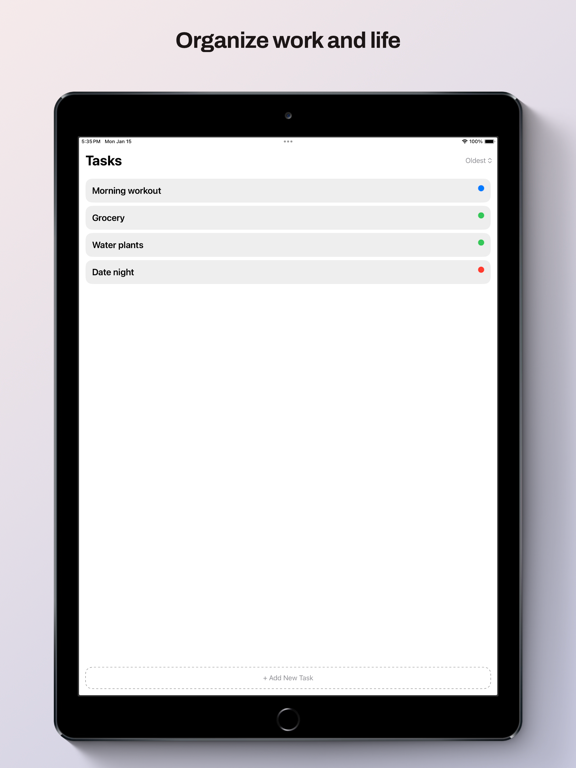 Tasker: Task Keeping App iPad screenshot 2 - Productivity app