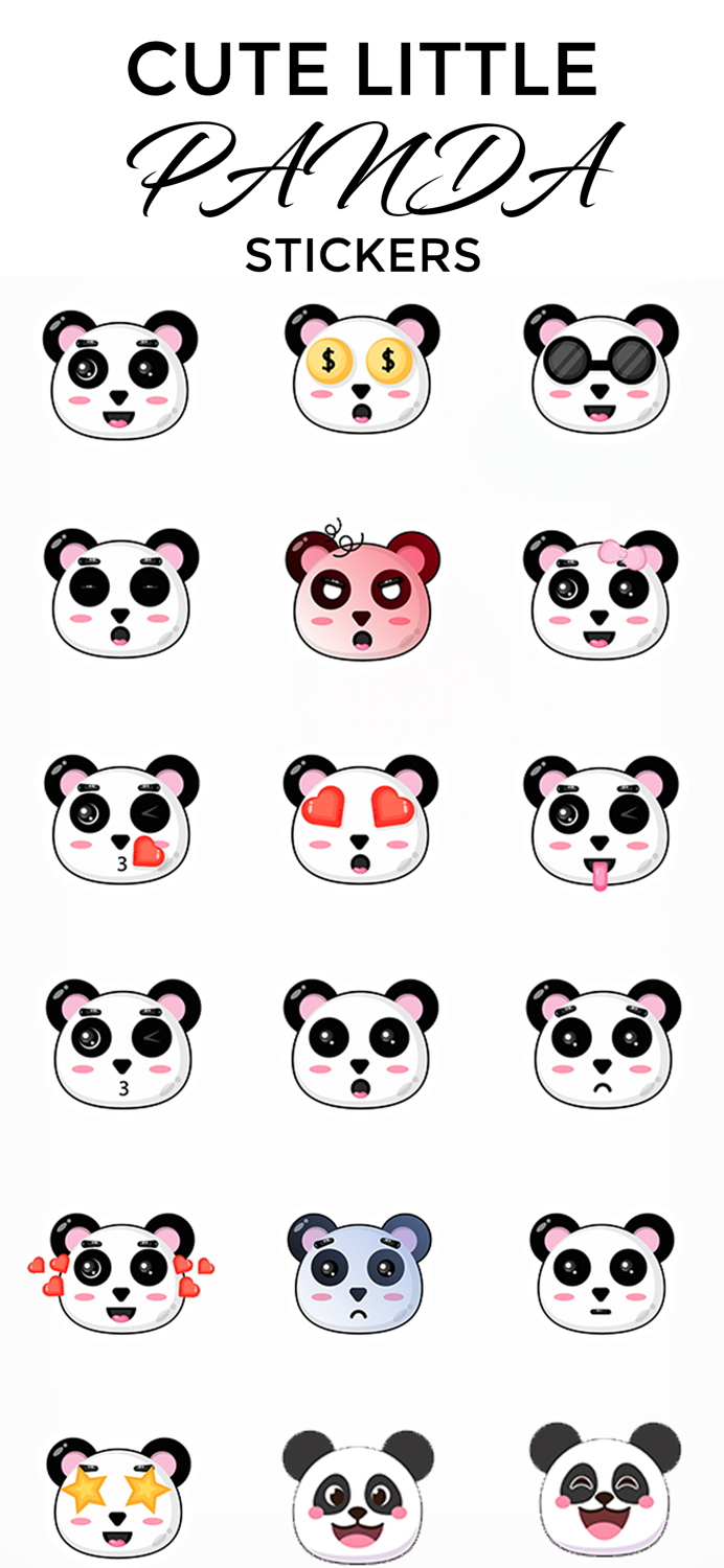 Cute Little Panda Stickers