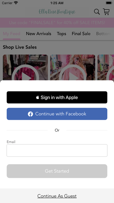 EllaRose Boutique NC Screenshot