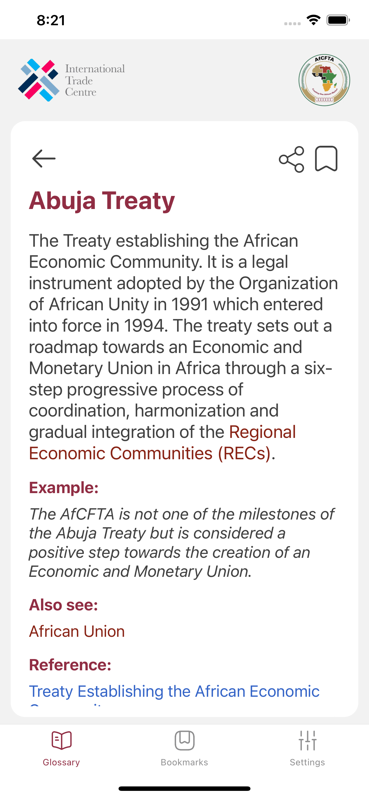 African CFTA Glossary