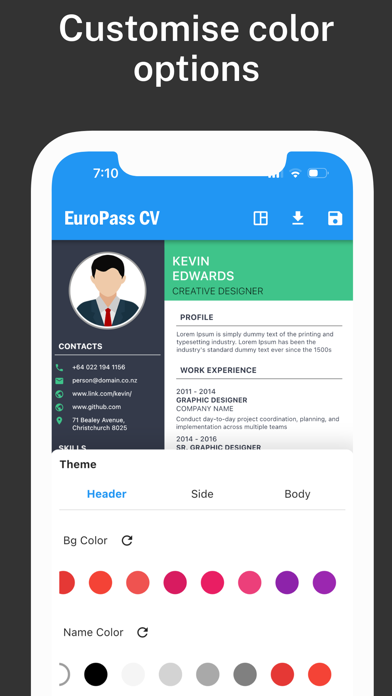 Europass CV Maker - Europe screenshot n.4