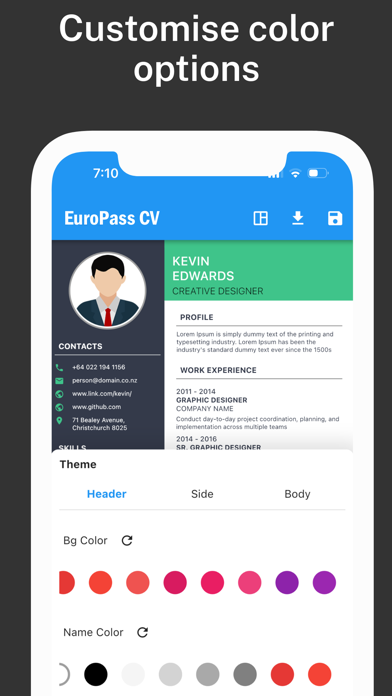 Europass CV Maker - Europe Screenshot