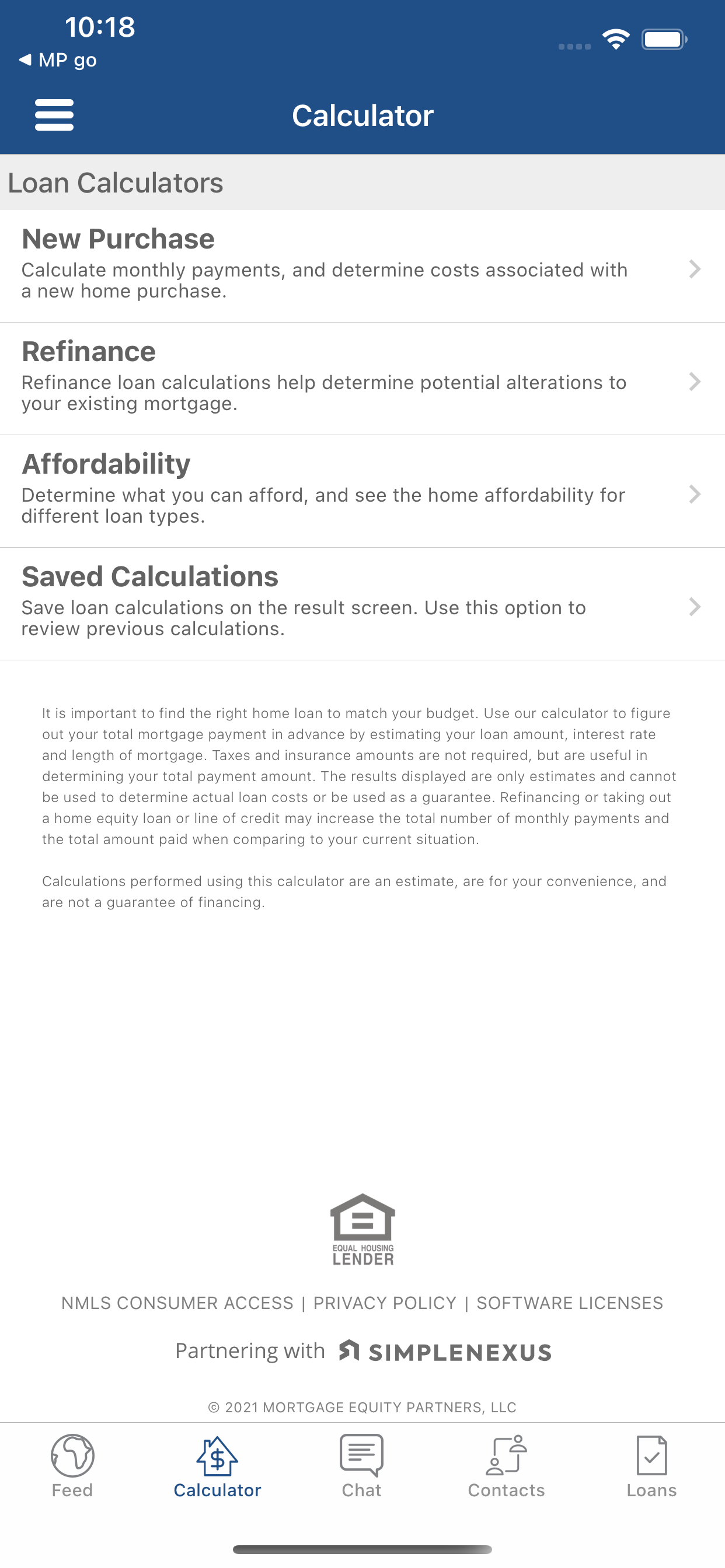 MEP Mortgage Experience