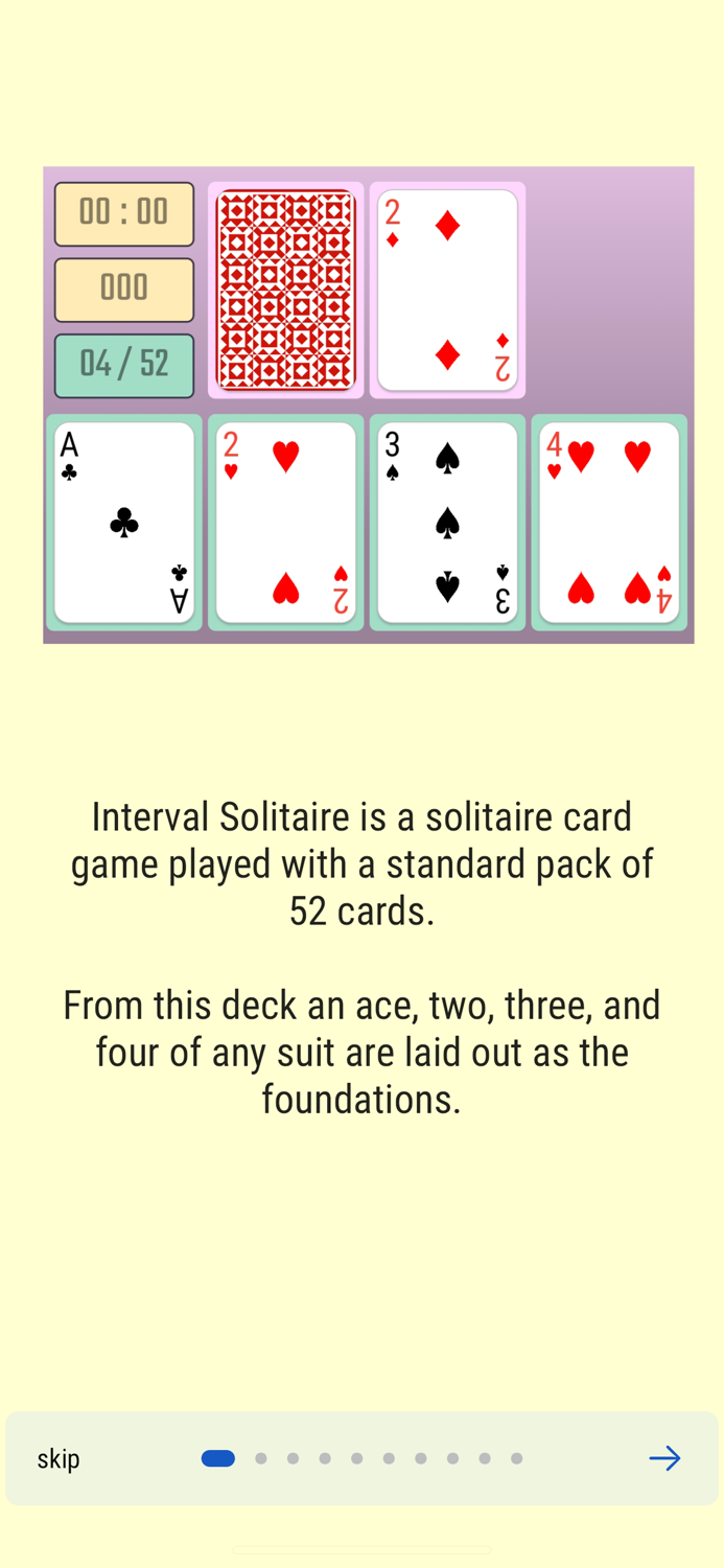 Interval Solitaire