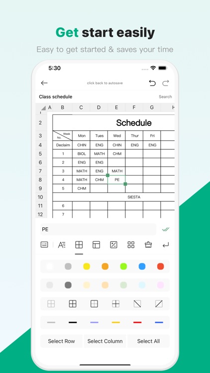 SunTable-Spreadsheet view&edit