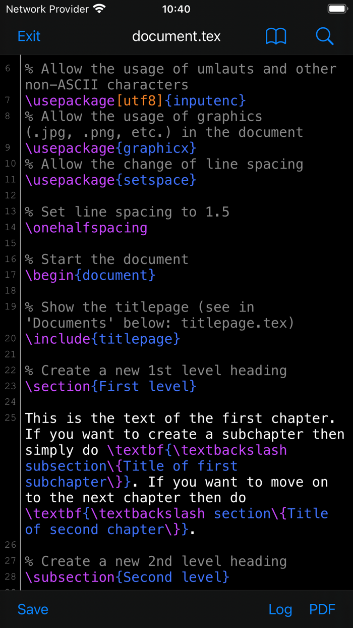 VerbTeX LaTeX Editor