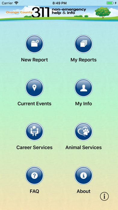 OCFL 311 Screenshot
