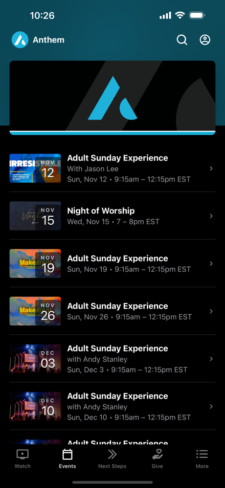 Anthem Church Gainesville screenshot 2