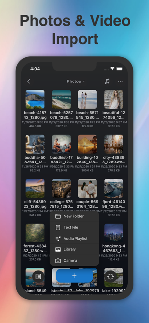 Disk telefonu: Snímek obrazovky synchronizace úložiště souborů