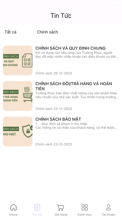 TRƯỜNG PHÚC STORE Screenshot
