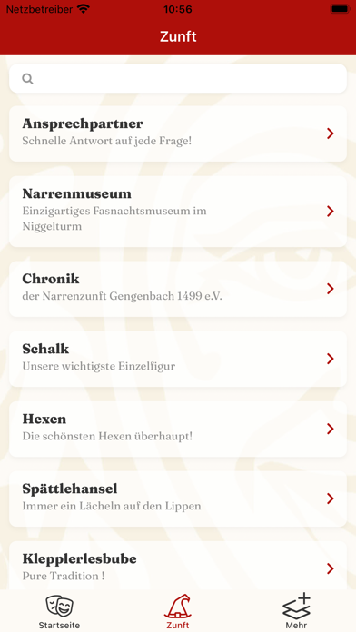 App der Narrenzunft Gengenbach Screenshot