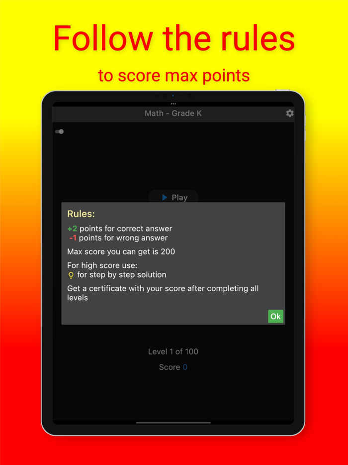 Kindergarten Math Challenge