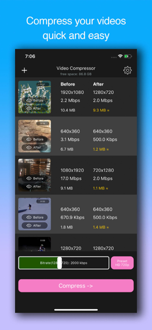 ‎Video Compressor Gold Screenshot