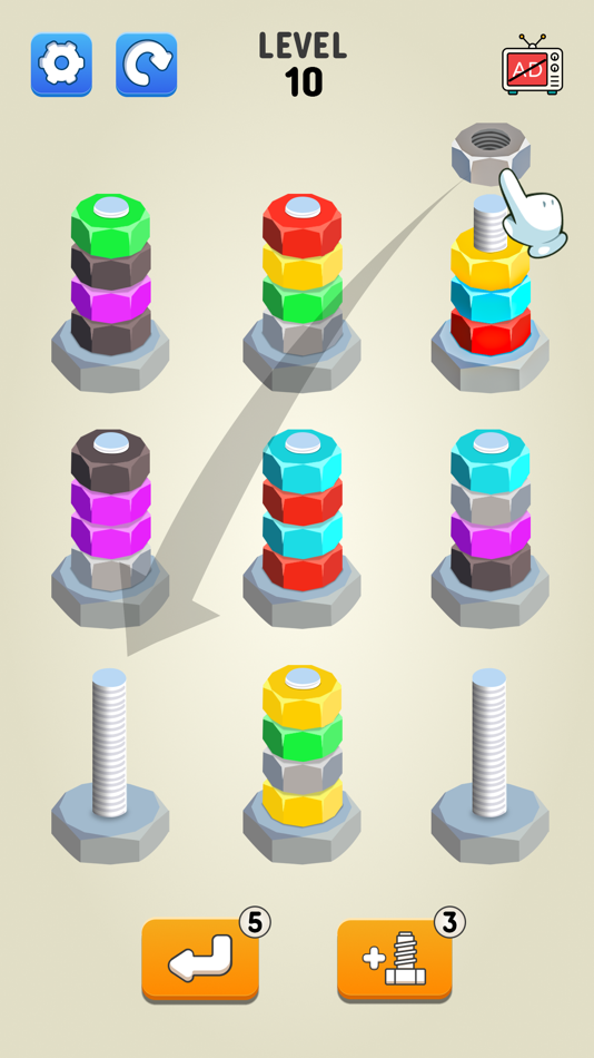 #5. Screw Sort: Nuts and Bolts (iOS) 由: NEXT SOLUTIONS JOINT STOCK COMPANY