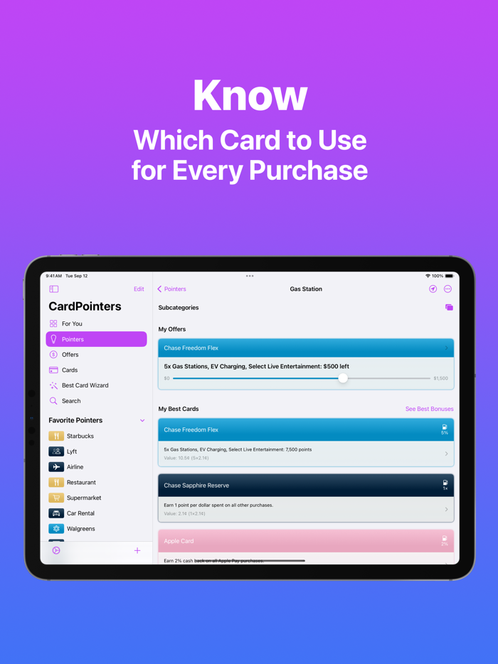 CardPointers for Credit Cards