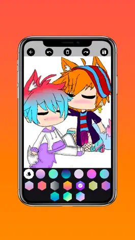 Game screenshot Gacha Life Girl Coloring Books hack