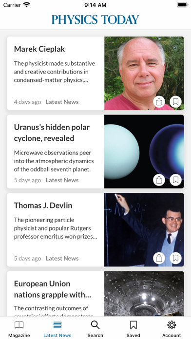 Screenshot #2 pour Physics Today