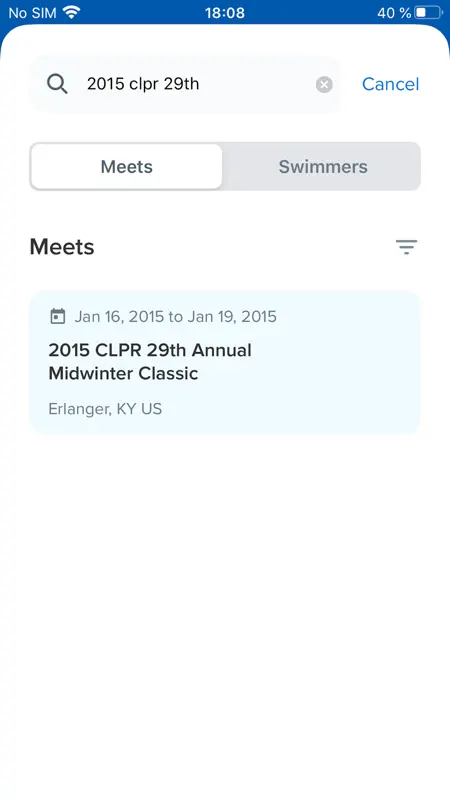 Meet Mobile: Swim screenshot 1 of 5