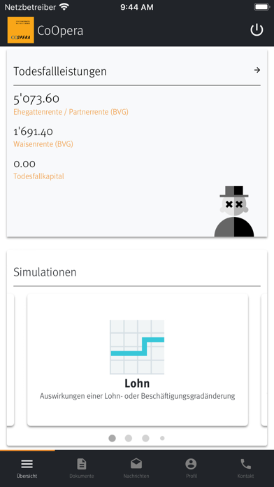 CoOpera Sammelstiftung PUK Screenshot