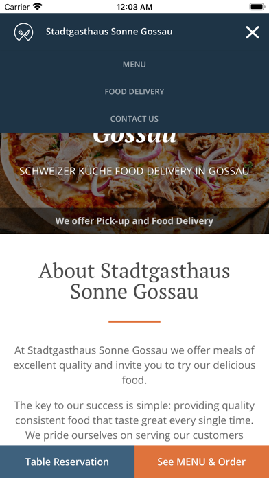 Stadtgasthaus Sonne Gossau Screenshot