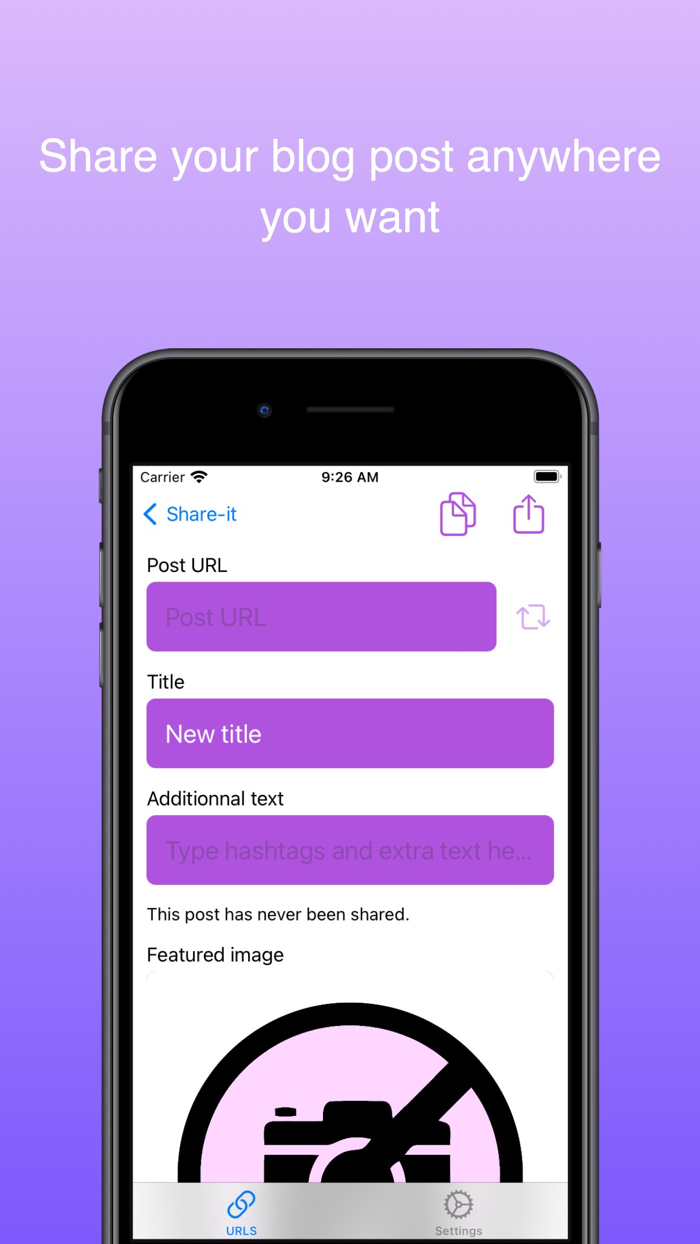 Share-it - App for bloggers