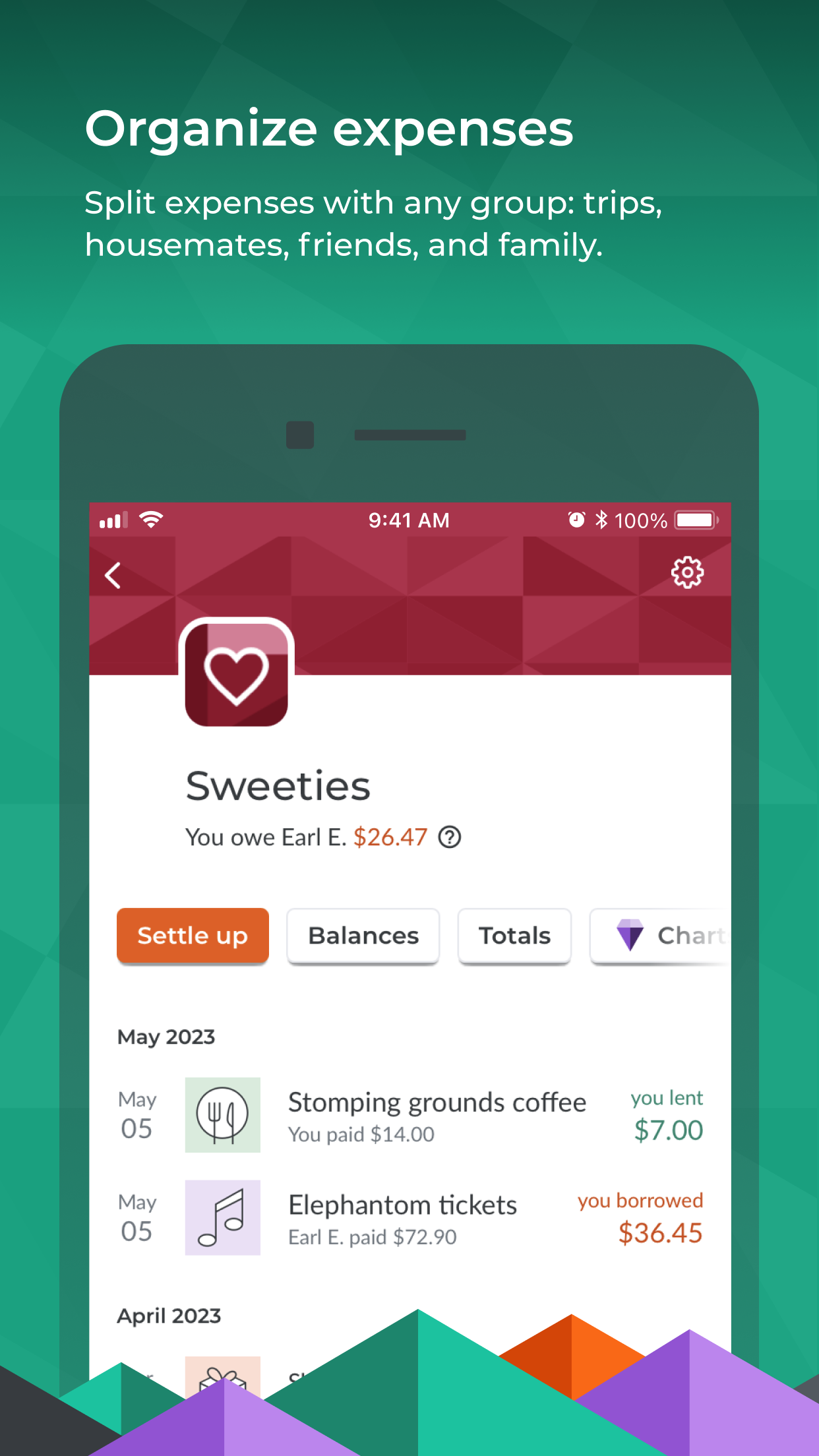 Splitwise screenshot 2