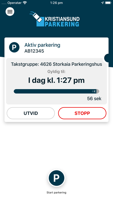 Kristiansund Parkering screenshot 2