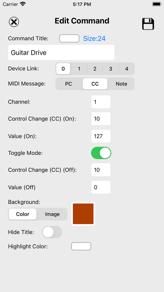#5. MC Pad - Bluetooth MIDI (iOS) 由: RockCat Studio Limited