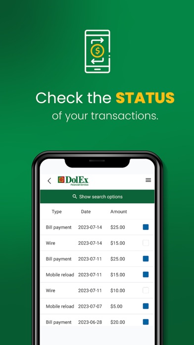 DolEx Money Transfer Screenshot