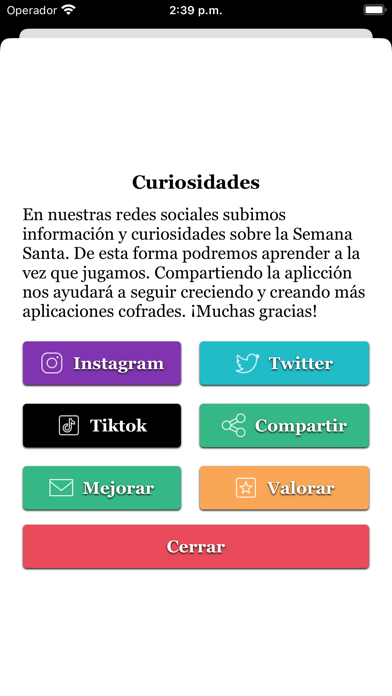 Palabras Cofrades Semana Santa Screenshot