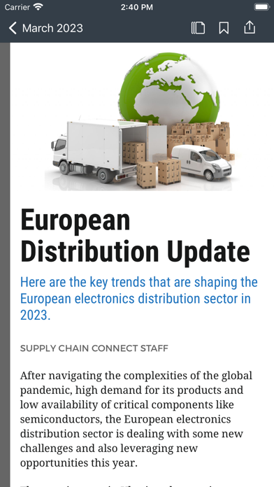 Endeavor Supply Chain Connect Screenshot