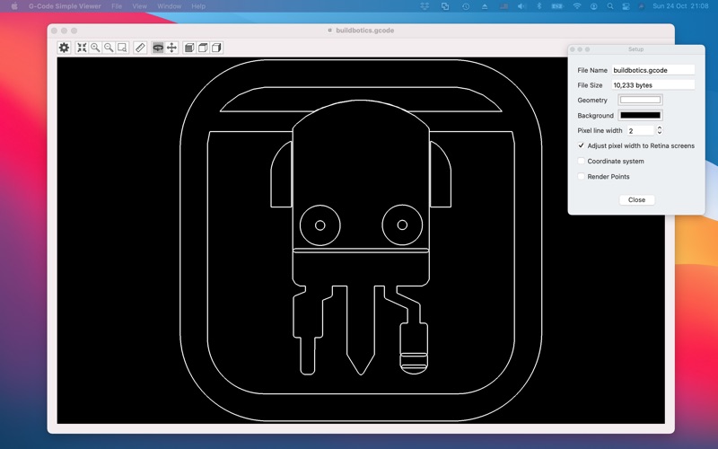 Screenshot #1 pour G-Code Simple Viewer
