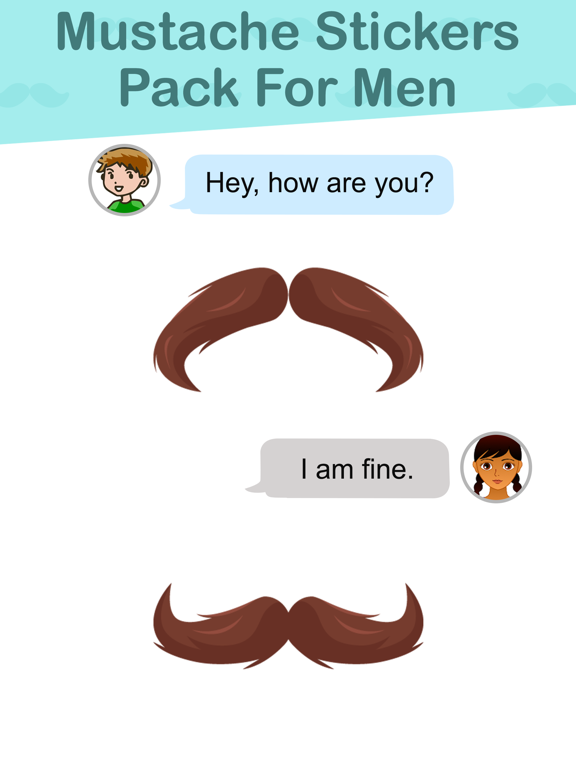 Screenshot #5 pour Mustache Stickers Pack For Men