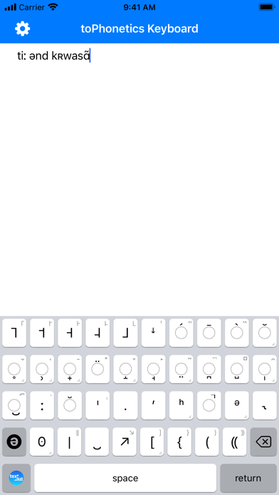 toPhonetics IPA Keyboard Screenshot