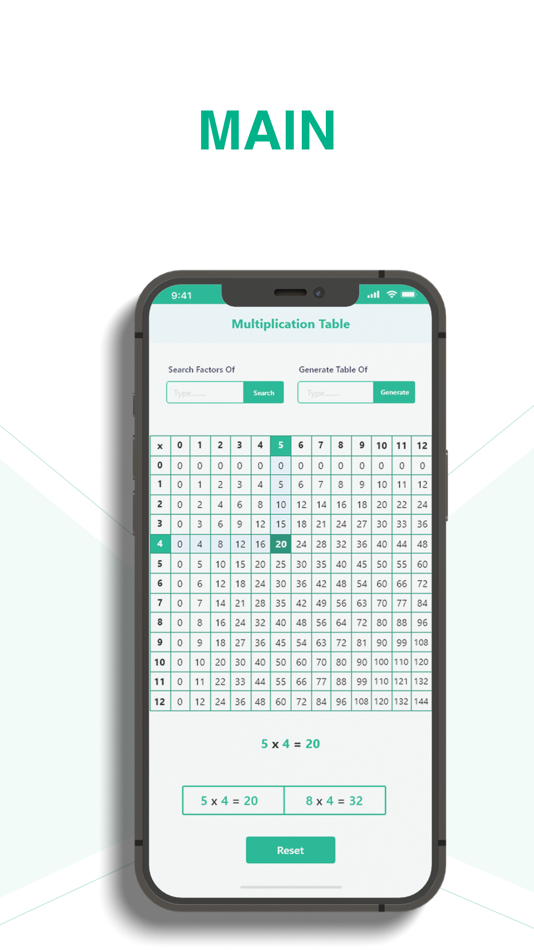 #2. Muliplication table (iOS) By: Ahmad Sattar