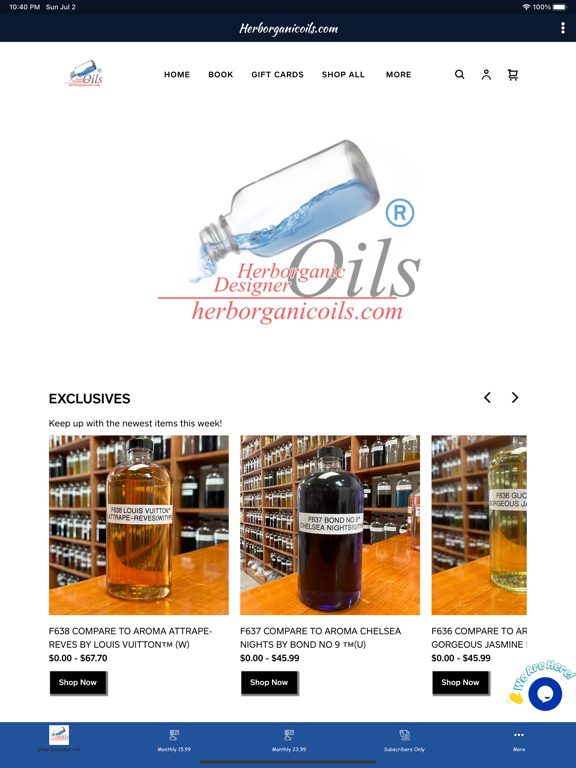 Herborganicoils iPad screenshot 1 - Business app