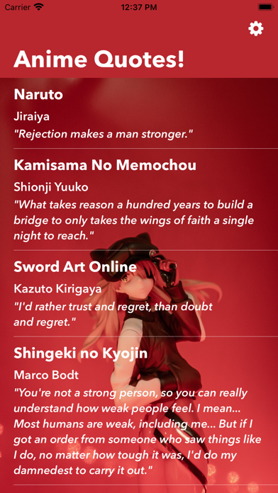 Anime Quotes! Screenshot